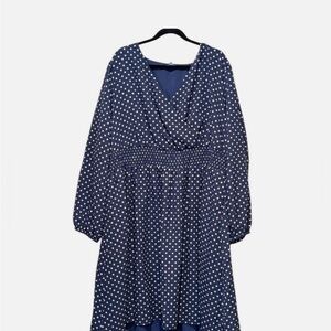 Draper James Navy Polka Dot Mini Dress